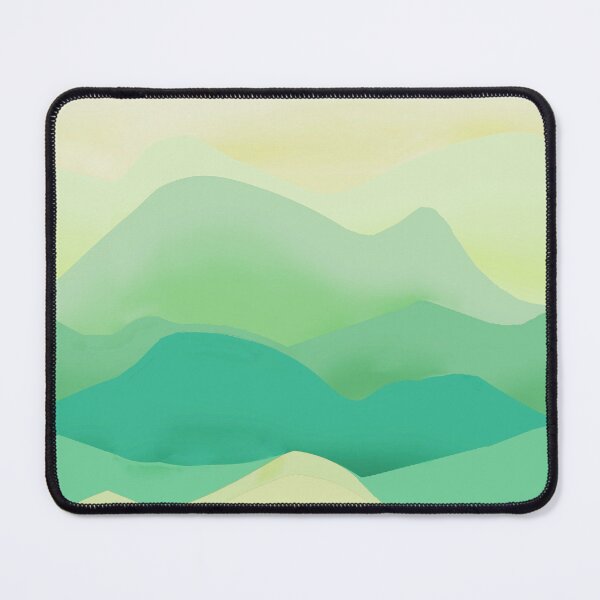 Item preview, hills, dunes, sunset, dawn, green, geometry, colored waves, sand designed and sold by Maria Mihailova.