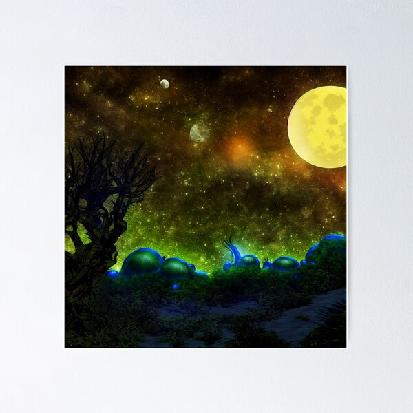 Item preview, Alien planet with monster snails designed and sold by BrachiaST.