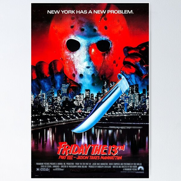 Item preview, Friday the 13th Part VIII Jason Takes Manhattan 1989 Movie Poster designed and sold by BetterDaze.