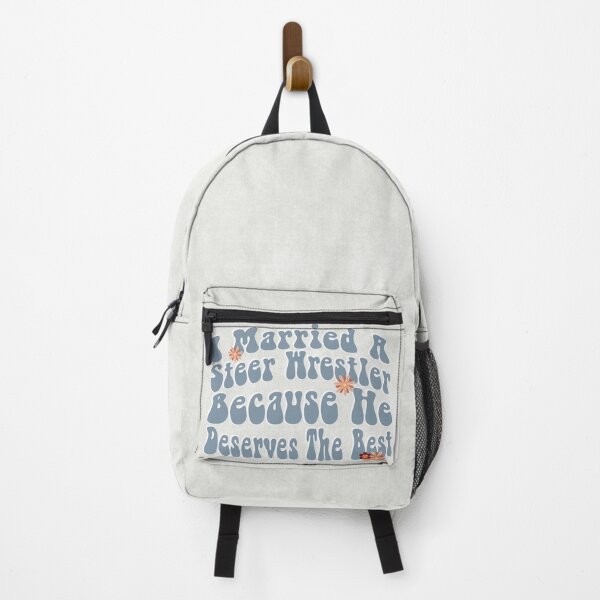 Item preview, I Married A Steer Wrestler Retro Design In Blue designed and sold by handsoftime2020.