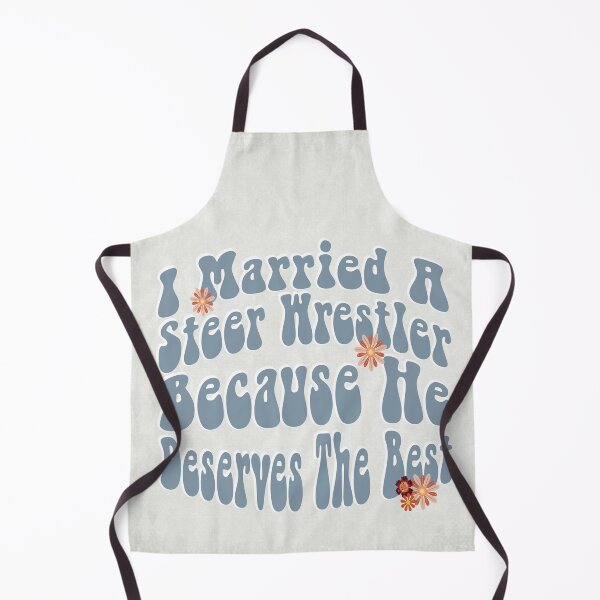 Item preview, I Married A Steer Wrestler Retro Design In Blue designed and sold by handsoftime2020.