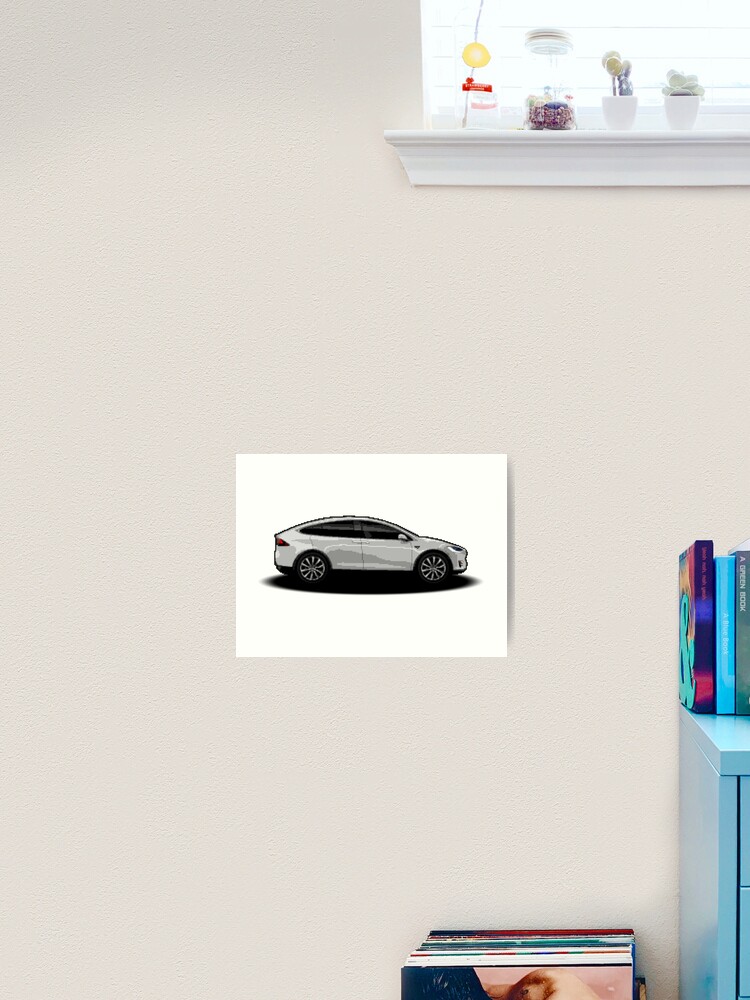 Tesla Model X Car Drawing #5 Coffee Mug by CarsToon Concept - Pixels