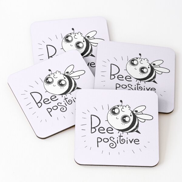 Item preview,   Bee positive shits, bee positive hats, bee positive shower curtain, bee positive backpack, bee positive dress, bee positive phone cases  designed and sold by Poussyarts.