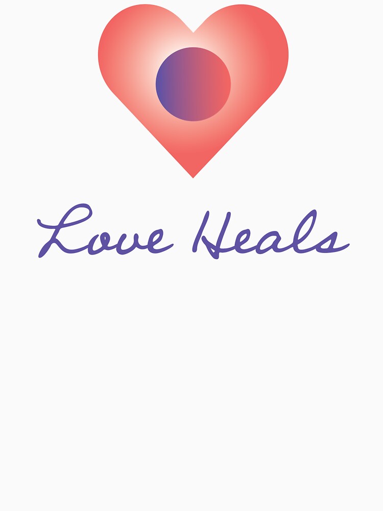 Thumbnail 3 of 3, Fitted Scoop T-Shirt, Love Heals designed and sold by PennyAraujo.