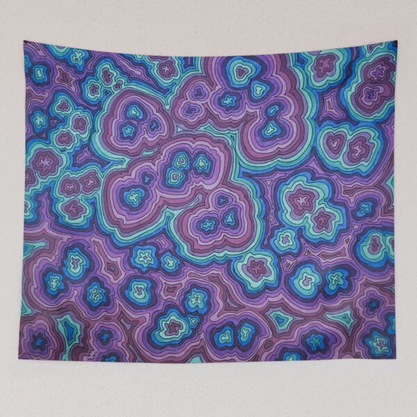 Item preview, Zen Doodles in Purples & Blues designed and sold by Sarah Kurdila.