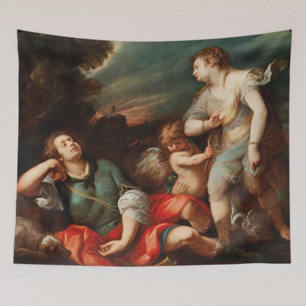 Item preview, Armida and the Sleeping Rinaldo | Giuseppe Nuvolone | 1670 Renaissance Italian Poetry Art designed and sold by CJET.