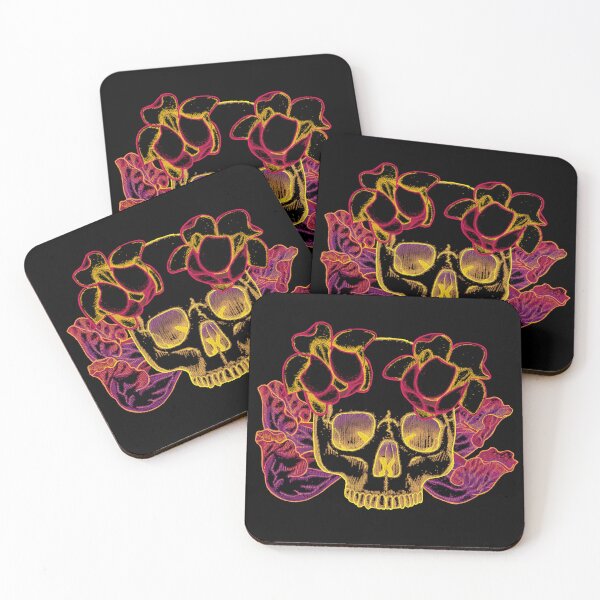 Item preview, Neon Skull Over Purple Pitcher Plant (Red Glow) designed and sold by Tippitiwichet.