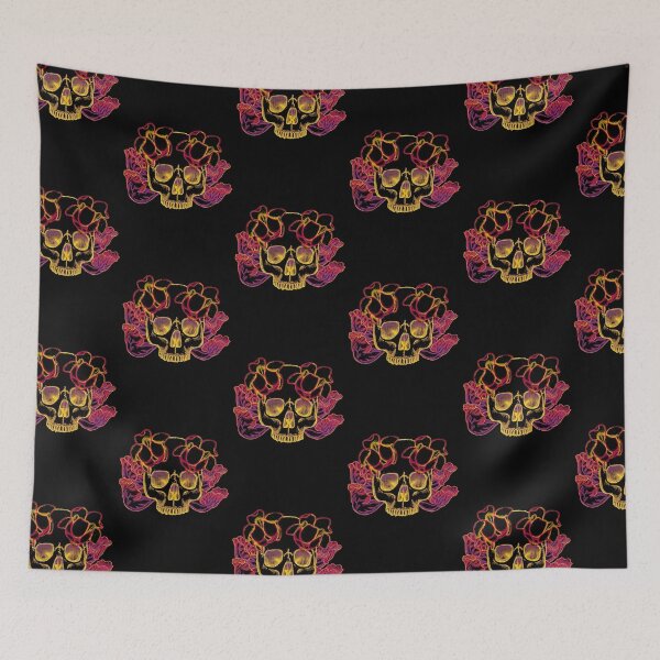 Item preview, Neon Skull Over Purple Pitcher Plant (Red Glow) designed and sold by Tippitiwichet.