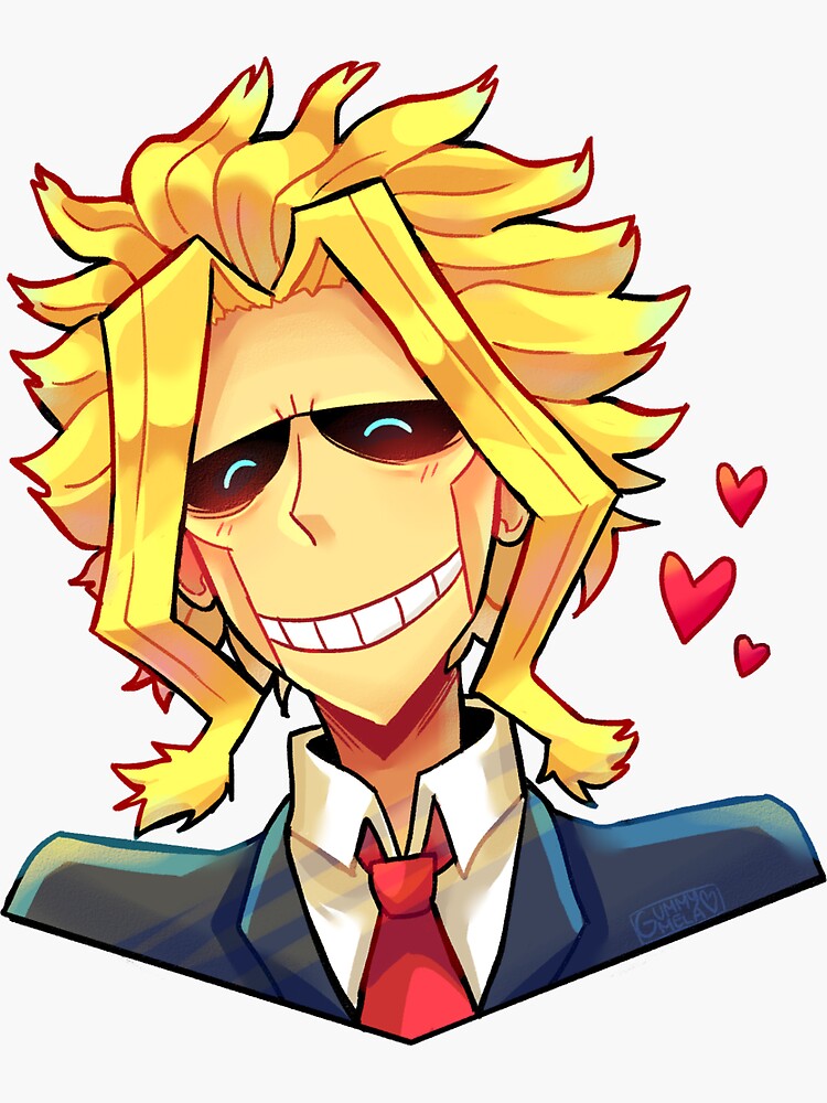 "All Might!" Sticker by Gummymela | Redbubble