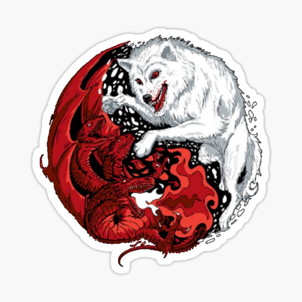 "Wolf and Dragon" Sticker for Sale by CustomCareLLC Redbubble