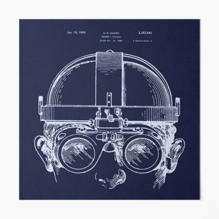 Vintage Baseball Catcher's Mask patent blueprint from 1883 Art Board Print  for Sale by Glimmersmith