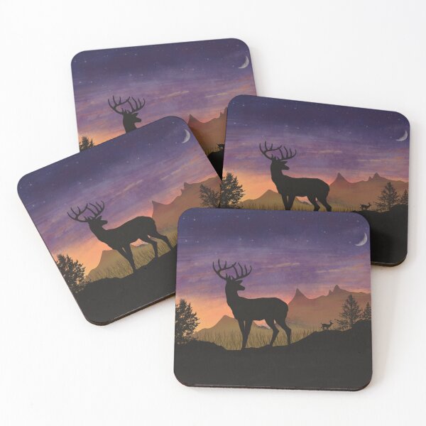 Item preview, Deer at sunset designed and sold by SaintsPlace.
