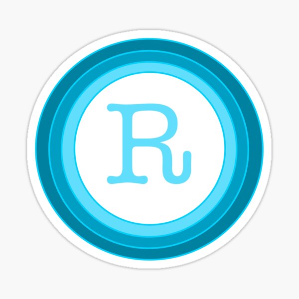 "Blue letter R" Sticker for Sale by madebymaddy | Redbubble