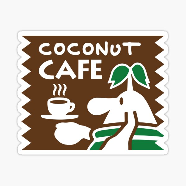 "Coconut Cafe" Sticker for Sale by epsilon8 Redbubble