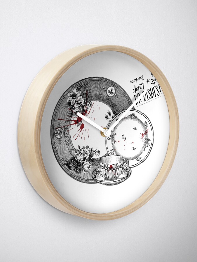 Alternate view of Vampires Don't Do Dishes Clock