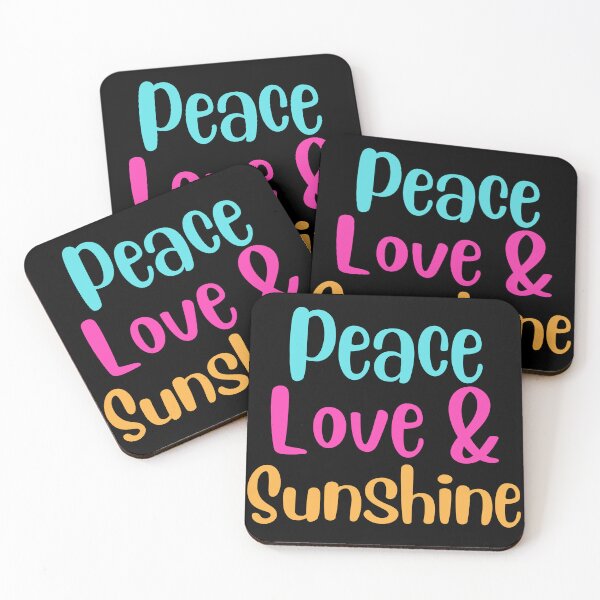Item preview, Peace Love And Sunshine. Text only design. Multicolor multicolour text. designed and sold by JellyBeenzz.