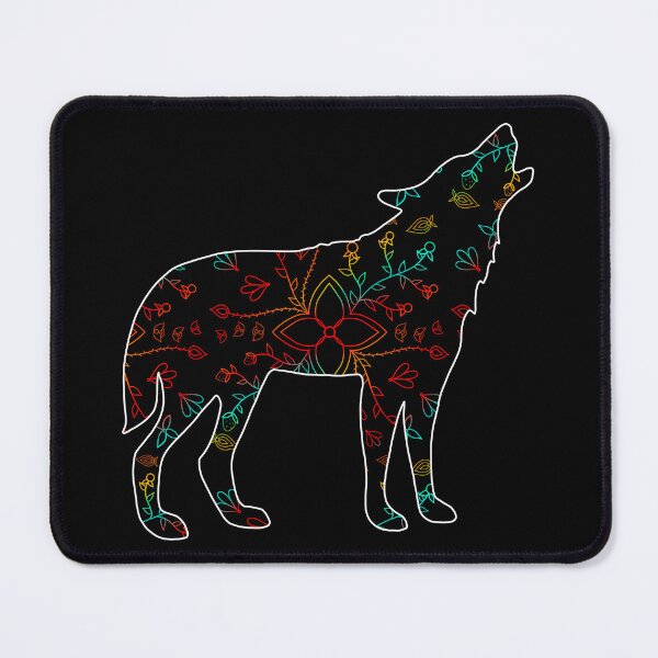 Item preview, Gradient floral wolf designed and sold by Niibidoon.