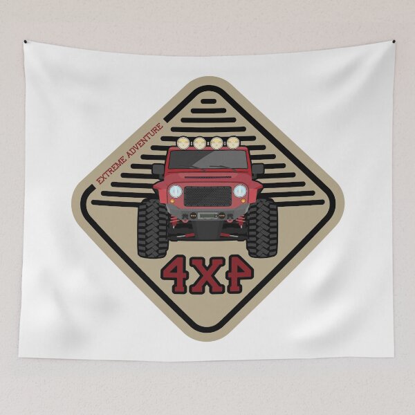Item preview, Red offroad car truck 4x4 designed and sold by Milatoo.