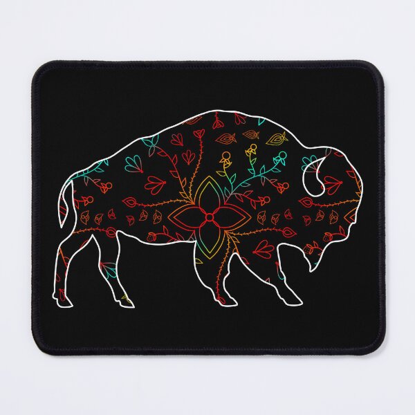 Item preview, Floral Gradient bison/buffalo designed and sold by Niibidoon.