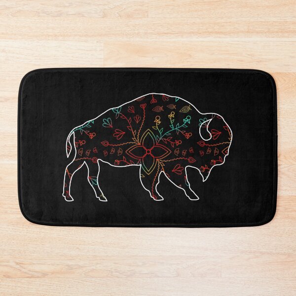 Item preview, Floral Gradient bison/buffalo designed and sold by Niibidoon.