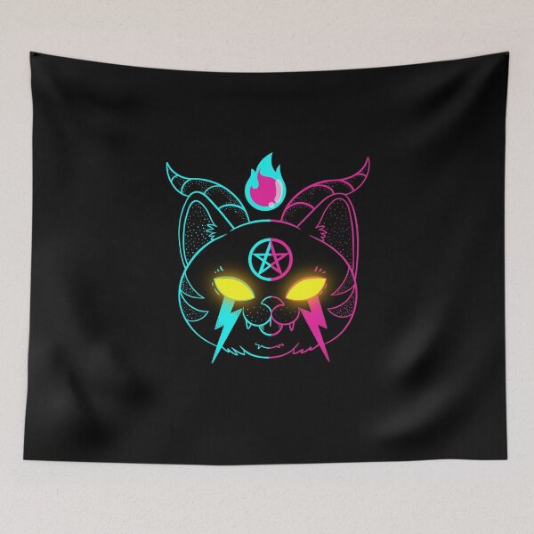 Item preview, Neonpunk Demon Cat designed and sold by Artthree.