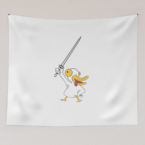Item preview, Duck With A Sword Funny Cute Face designed and sold by Dolphin Graphic.