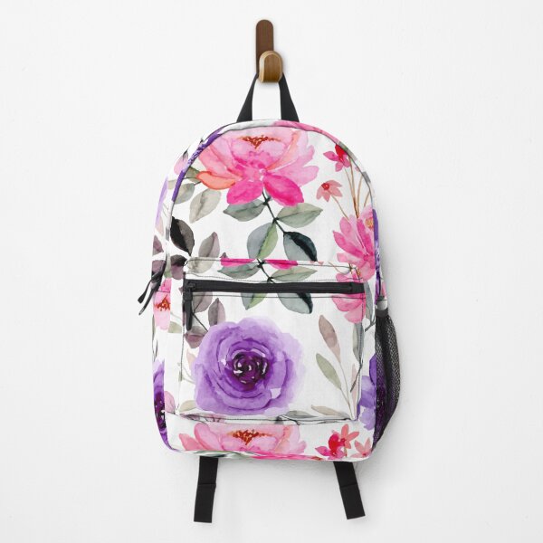 Aperçu de l'œuvre Motif floral rose et violet créée et vendue par Edenglow Prints & Peculiars.