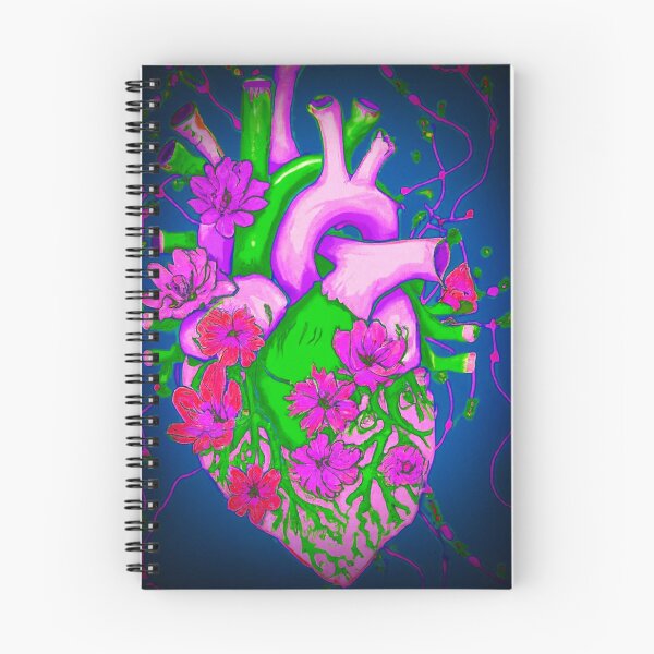 Item preview, Anatomical Heart with Spring Blooming Flowers designed and sold by jamie Omahen.