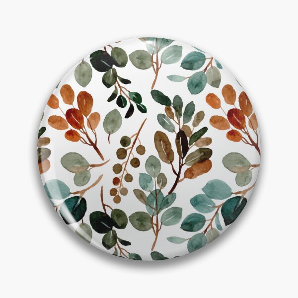 Item preview, Brown & green floral pattern / Autumn designed and sold by Edenglow Prints & Peculiars.