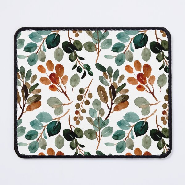 Item preview, Brown & green floral pattern / Autumn designed and sold by Edenglow Prints & Peculiars.