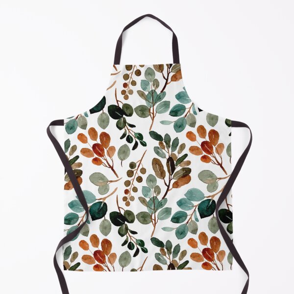 Item preview, Brown & green floral pattern / Autumn designed and sold by Edenglow Prints & Peculiars.