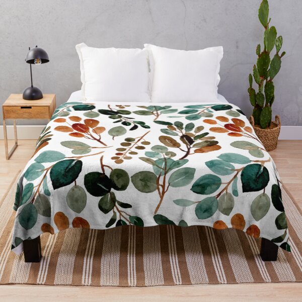 Item preview, Brown & green floral pattern / Autumn designed and sold by Edenglow Prints & Peculiars.
