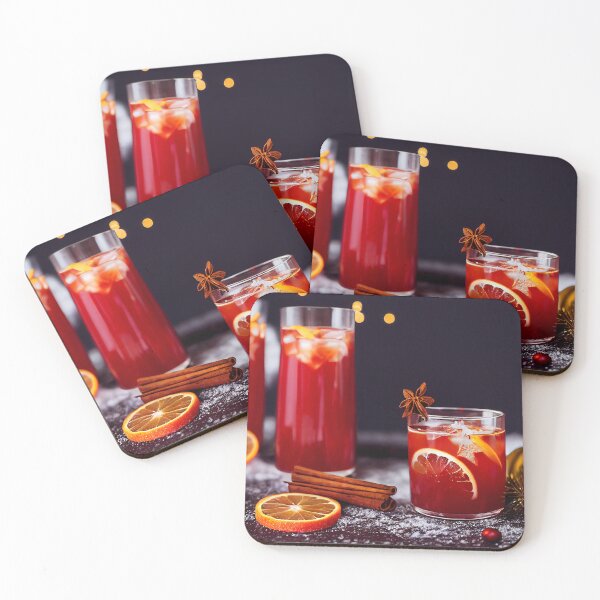Item preview, Cranberry orange Christmas punch, food photography, computer AI generated art designed and sold by SvetlanaSF.