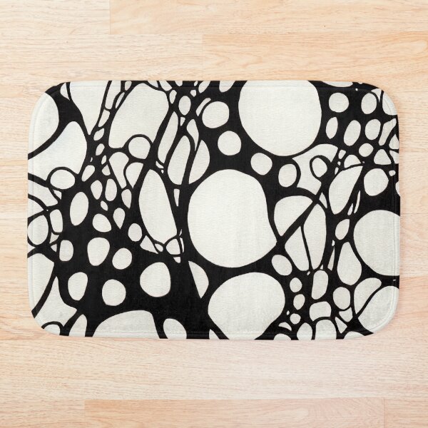 Item preview, Black and White Simple Minimalist Abstract Modern Bubble Pattern Design designed and sold by CrowBerryCream.