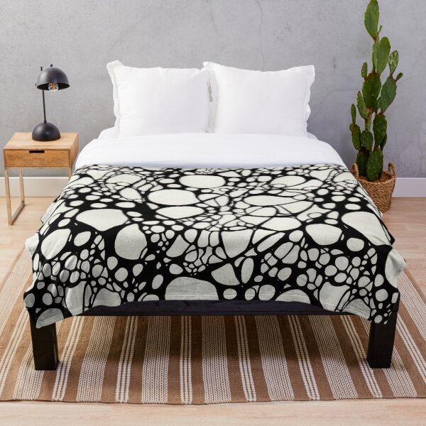 Item preview, Diseño de patrón de burbujas moderno abstracto minimalista simple en blanco y negro designed and sold by CrowBerryCream.
