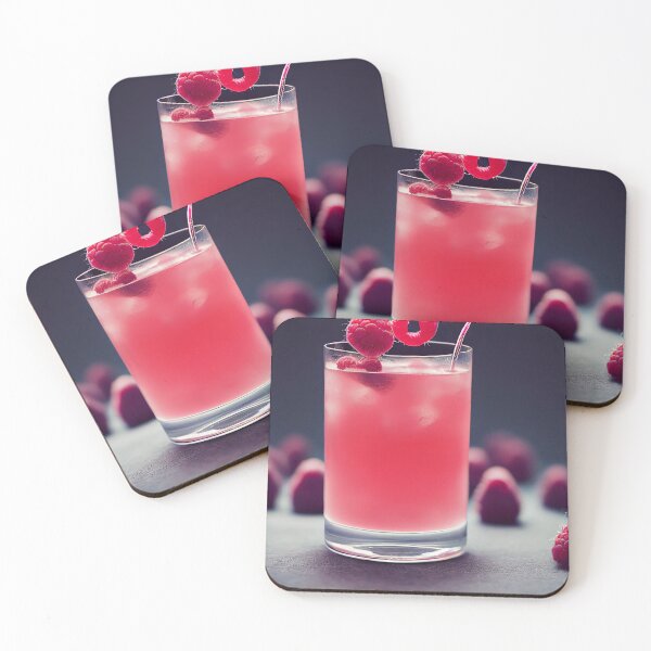 Item preview, Beautiful raspberry cocktail, food photography, computer AI generated art designed and sold by SvetlanaSF.