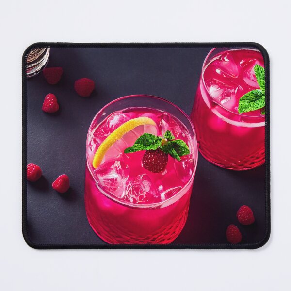 Item preview, Beautiful raspberry cocktail, food photography, computer AI generated art designed and sold by SvetlanaSF.