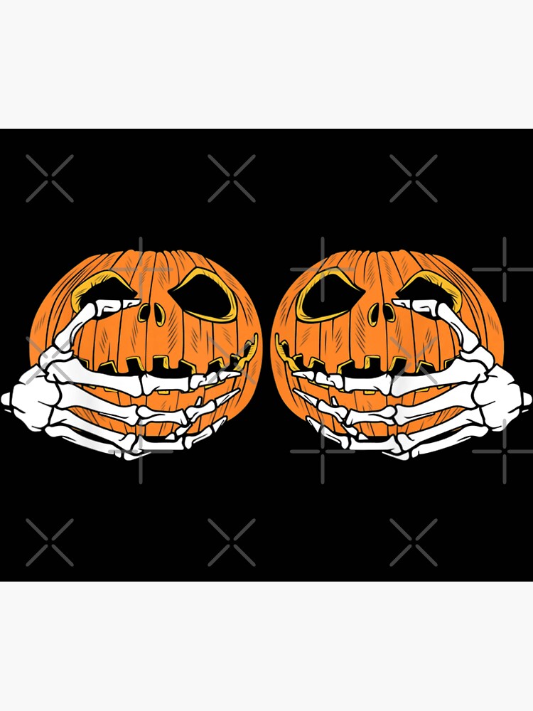 Skeleton Hand Pumpkin Bra Costume | Sticker