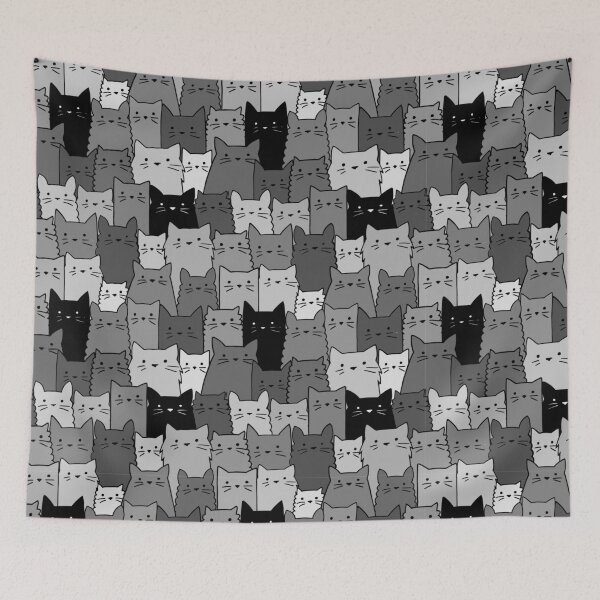 Item preview, Silent Cats Monochromatic designed and sold by Hedda Kalland.