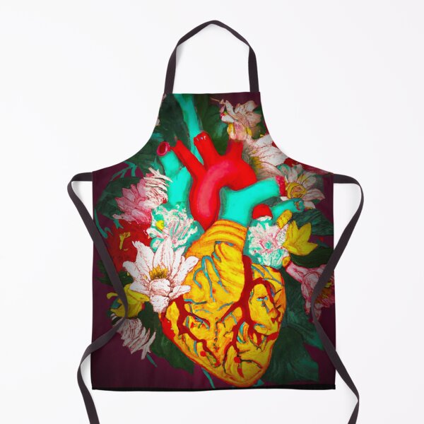 Item preview, Anatomical Heart with Winter Holiday Blooming Flowers designed and sold by jamie Omahen.
