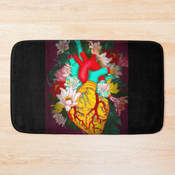 Item preview, Anatomical Heart with Winter Holiday Blooming Flowers designed and sold by jamie Omahen.