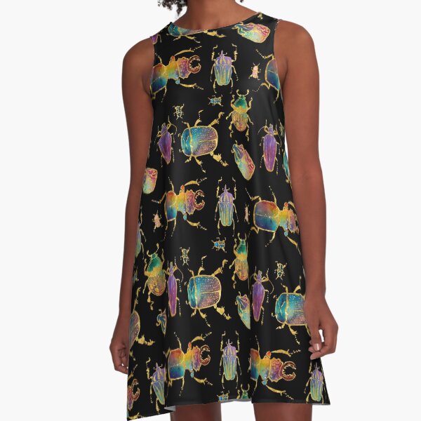 Cosmic beetles A-Line Dress