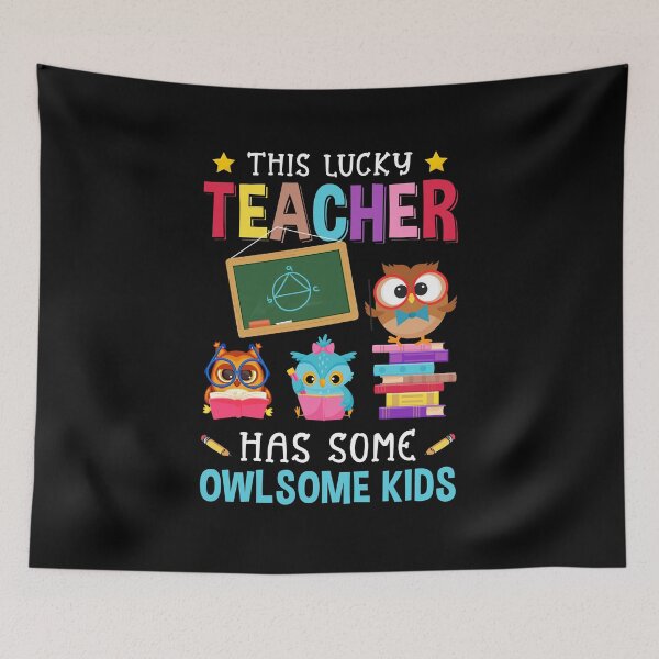 Item preview, This Lucky Teacher Has Some Owlsome Kids Funny Teacher and Kids Back To School designed and sold by kinceymurrap46.