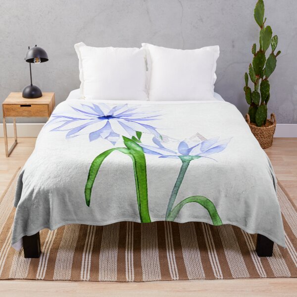 Item preview, Blue Watercolor Flowers designed and sold by Beastlykitty.
