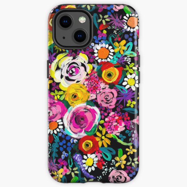 Les Fleurs Vibrant Floral Painting Print iPhone Tough Case