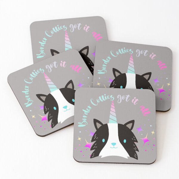 Item preview,  Border Collies- Got It All Border Collie Unicorn-Blue Eyes designed and sold by June Market.