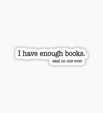 Pegatina SUFICIENTES LIBROS