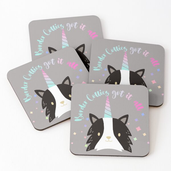 Item preview, Border Collie Unicorn- Border Collies Got It All Border Collie-Golden Brown Eyes designed and sold by June Market.