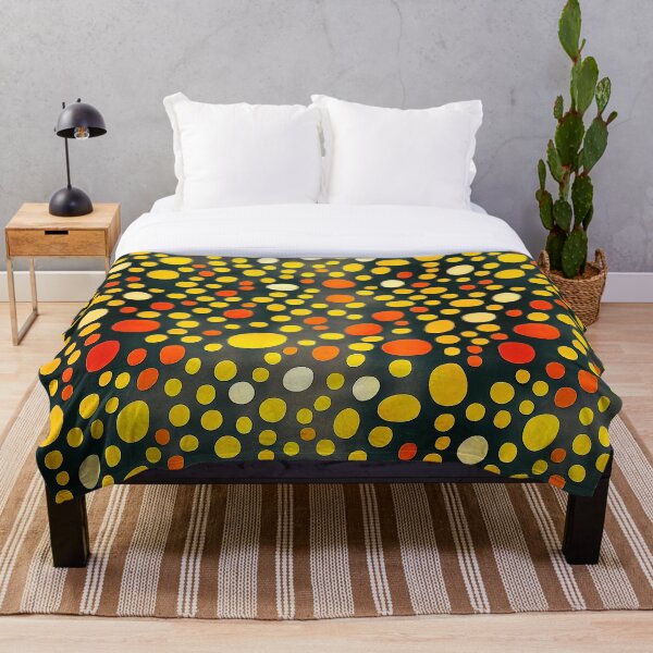 Item preview, Negro, naranja y amarillo, simple, minimalista, abstracto, moderno, arte de puntos, patrón de burbujas retro designed and sold by CrowBerryCream.