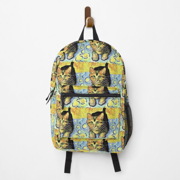 Item preview, Yellow and black cat portrait paint designed and sold by FineArtLoverr.
